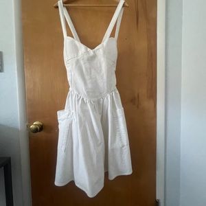 Fashion Brand Company White Pinafore Virgin Dress RARE SAMPLE